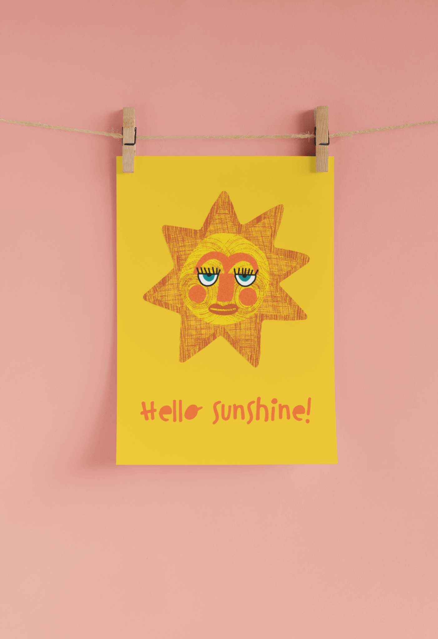 Hello Sunshine Greeting Card for Spring, Summer, Friendship and Fun - Gail's Design Studio