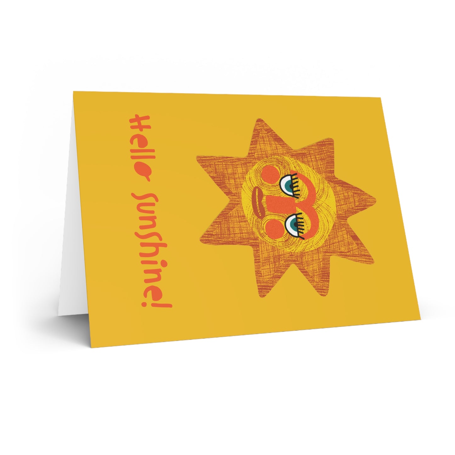 Greeting Card - Hello Sunshine for Spring, Summer, Friendship and Fun