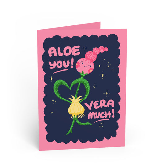 Colourful and Punny Greeting Card for Plant Lovers
