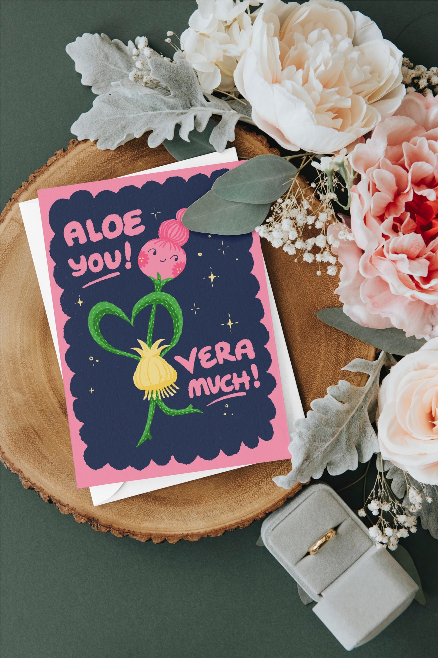 Colourful and Punny Greeting Card for Plant Lovers