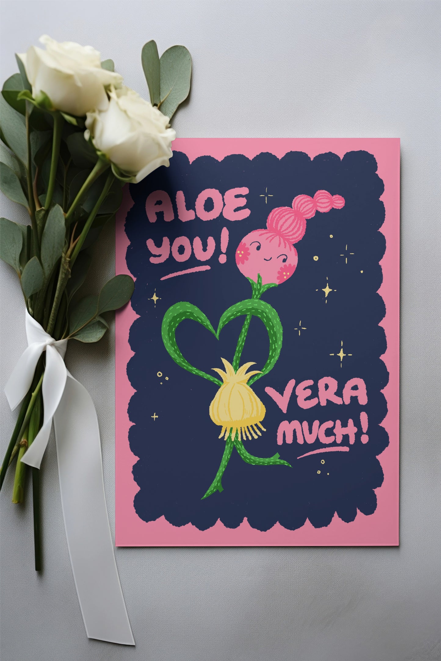 Colourful and Punny Greeting Card for Plant Lovers