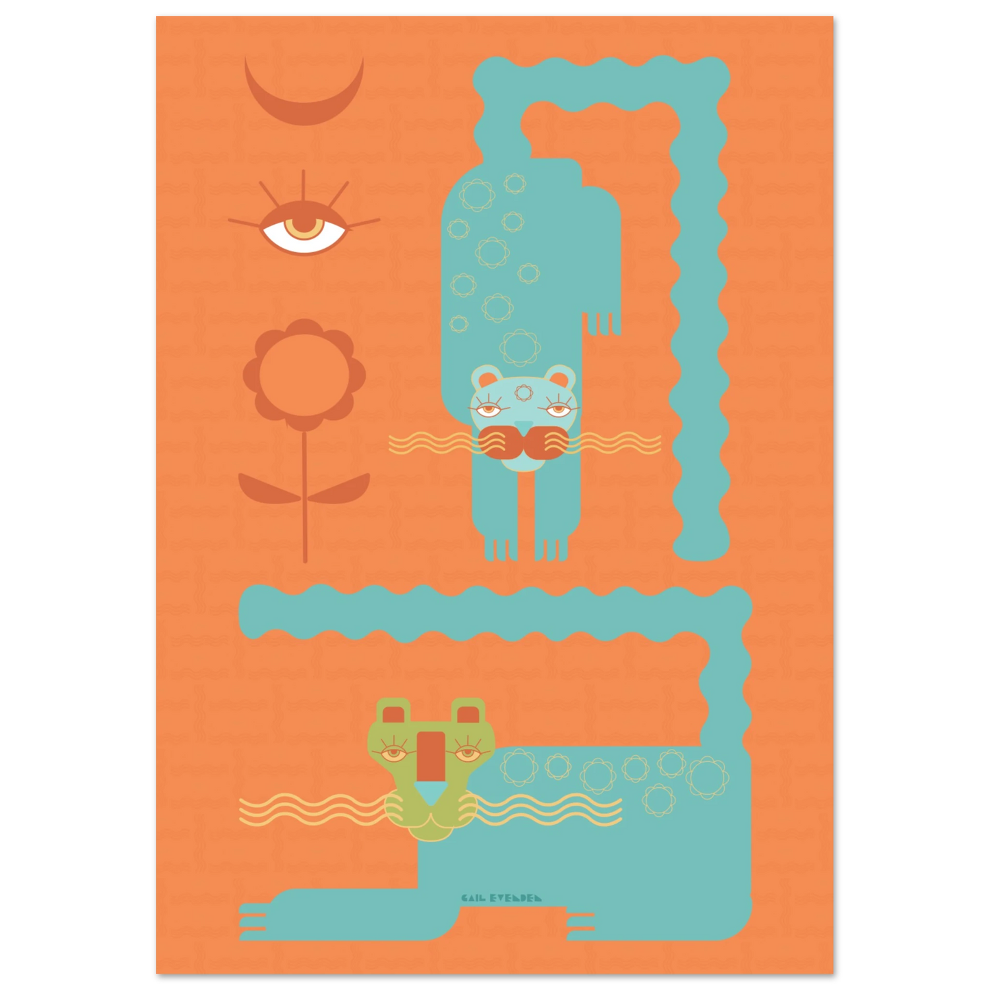 magical-snowcats-fine-art-print-party-mates-mystical-animal-wall-art-gail-evenden